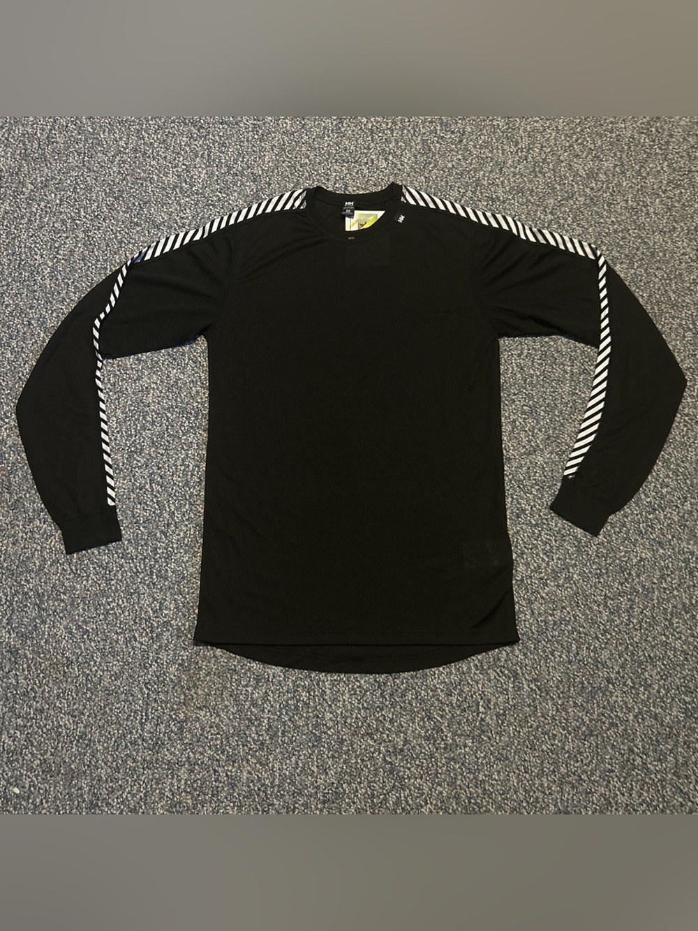 Helly Hansen Lifa Long-Sleeve Crew with White Diagonal Stripe Accents